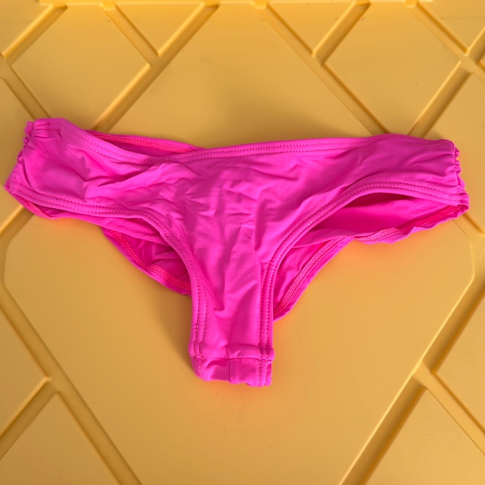 Neon pink bikini bottoms